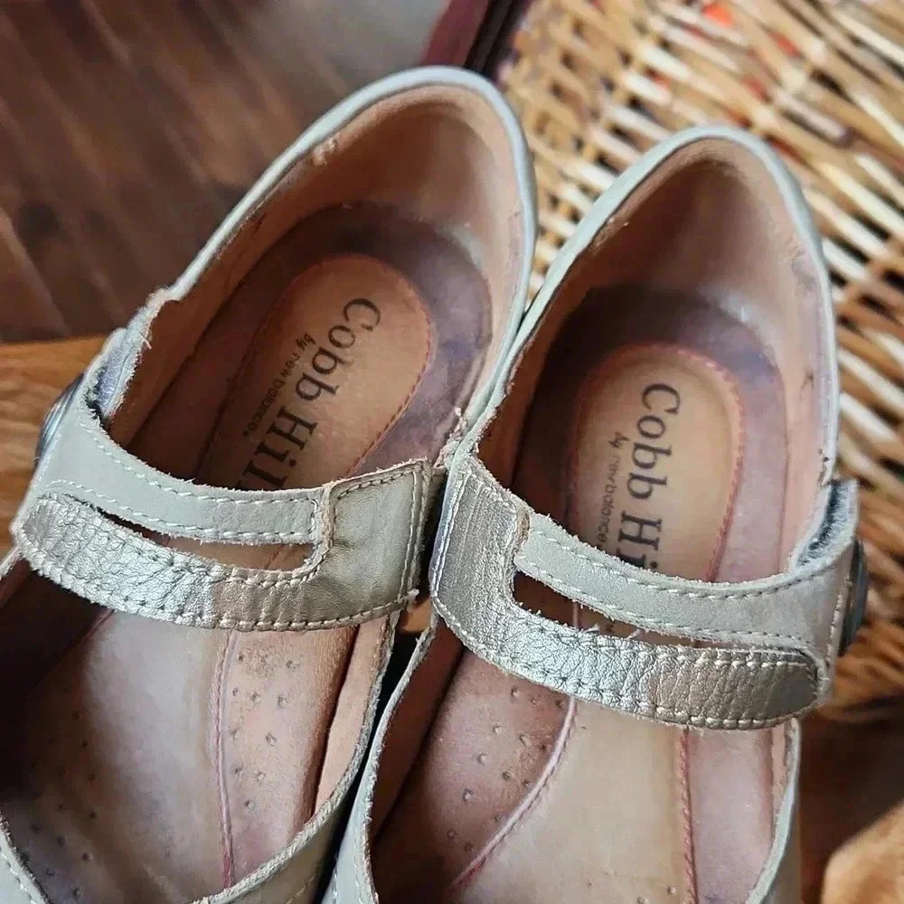 Cobb Hill Parker Mary Jane Flat sz 8‎ Linen Leather - Picture 11 of 13
